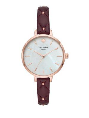 Kate Spade New York Metro Quilted Leather-strap Watch