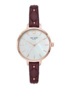 Kate Spade New York Metro Quilted Leather-strap Watch