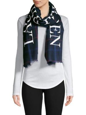 Lauren Ralph Lauren Logo Plaid Wool Scarf