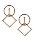 Bcbgeneration Wire Work Circle Square Drop Earrings