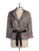 Adrianna Papell Shimmery Belted Blazer