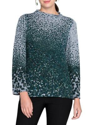 Nic+zoe Printed Funnelneck Top