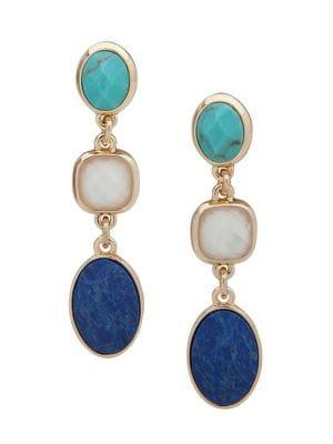 Anne Klein Goldtone Linear Drop Earrings