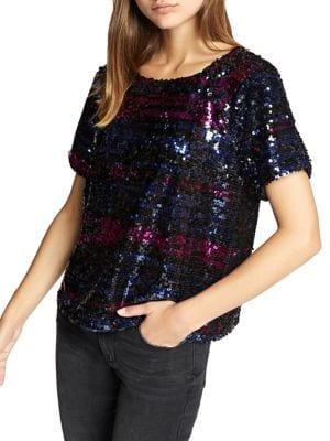 Sanctuary Multi Satnite Sequin Top