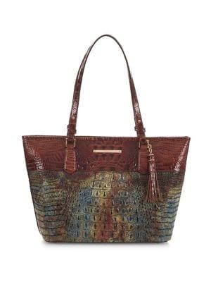Brahmin Mini Asher Embossed Leather Tote