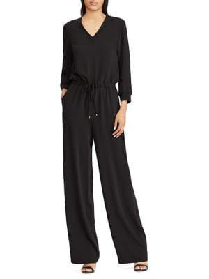 Lauren Ralph Lauren V-neck Crepe Jumpsuit