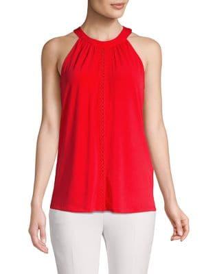 T Tahari Halter Detail Blouse