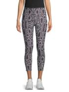 Calvin Klein Performance Snakeskin-print Logo Leggings