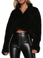 Tiger Mist Alessia Faux-fur Cropped Sweater