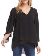 Karen Kane Angel-sleeve Crossover Top