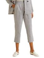 Mango Striped Linen-blend Trousers