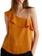 Mango Anatto Frilled Satin Top