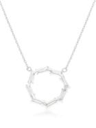 Lord & Taylor Cubic Zirconia And Sterling Silver Branch Pendant Necklace