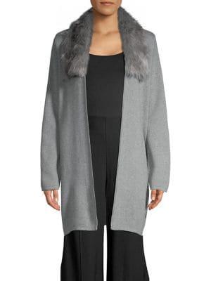 Nipon Boutique Faux Fur-trim Cardigan