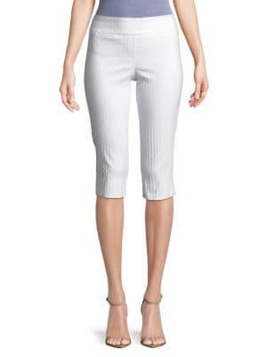 Imnyc Isaac Mizrahi Slimming Jacquard Capri Pull On Pant