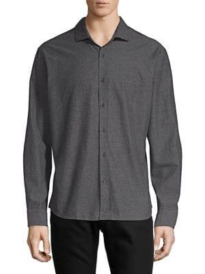 Black Brown Solid Melange Shirt