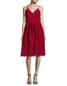 Nicole Miller New York Lace Fit-&-flare Dress