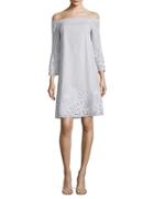 Lafayette 148 New York Palmira Embroidered Off-the-shoulder Dress