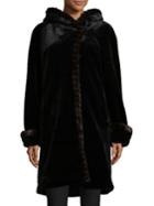 Gallery Hooded Faux Fur-trimmed Coat