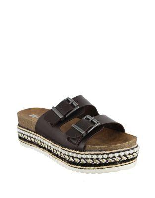 Mia Topaz Faux Leather Slides