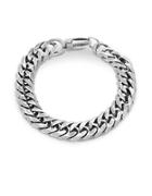 Steve Madden Stainless Steel Curb Chain Bracelet