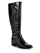 Carvela Waffle Buckle Tall Leather Boots