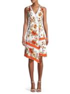 Elie Tahari Janele Floral Asymmetric Dress