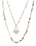 Lonna & Lilly Semi-precious Stone & Crystal Multi-strands Pendant Necklace