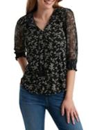 Lucky Brand Printed Cotton-blend Blouse
