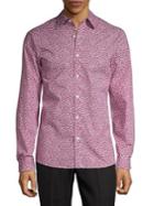 Michael Kors Printed Spread Collar Button-down Shirt