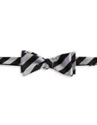 Black Brown Striped Silk Tie