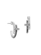 Karl Lagerfeld Paris Boucle Rhodium-plated Huggie Hoop Earrings