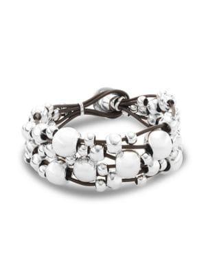 Uno De 50 My Energy Silverplated & Leather Bracelet