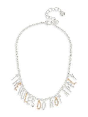 Bcbgeneration The Rules Do Not Apply Affirmation Charm Frontal Necklace