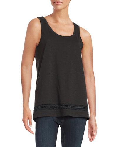 Lord & Taylor Embroidered Cotton Tank