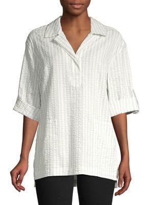 Donna Karan Textured Stripe Tunic