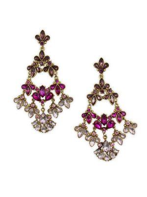Belle By Badgley Mischka Pink Ombre Stone Cluster Earrings