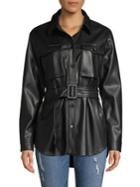 Vero Moda Faux-leather Belted Jacket