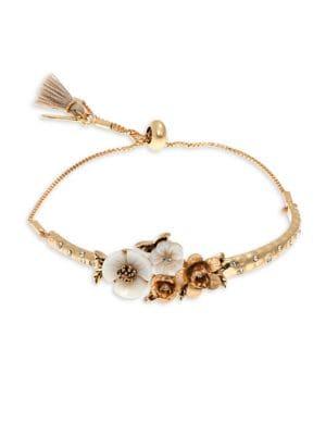 Lonna & Lilly Mother-of-pearl And Crystal Flower Bracelet