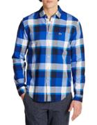 Lacoste Long Sleeve Button-down Plaid Shirt