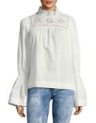 Free People Another Eternity Bell-sleeve Cotton Top