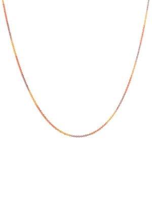 Lord & Taylor 925 Sterling Silver Two-tone Twist Chain Necklace