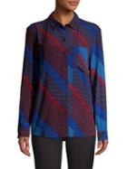 Lord & Taylor Mixed-print Shirt