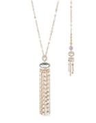 Jenny Packham Cubic Zirconia Tassel Pendant Necklace