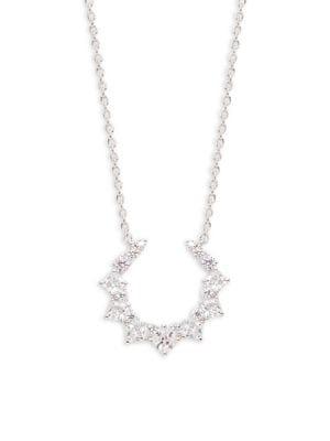 Nadri Gifting Crystal Horseshoe Pendant Necklace