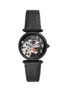 Fossil Lyric Stainless Steel & Leather-strap Watch
