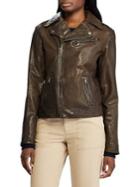 Lauren Ralph Lauren Tumbled Leather Jacket