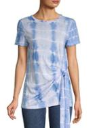 Lord & Taylor Asymmetrical Knot Tie-dye Tee