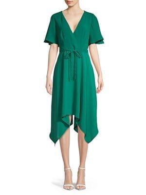 Adrianna Papell Handkerchief Hem Fit-&-flare Dress