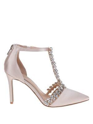 Jewel Badgley Mischka Meena Satin Pumps